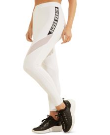 Logo Mesh-Trim Leggings