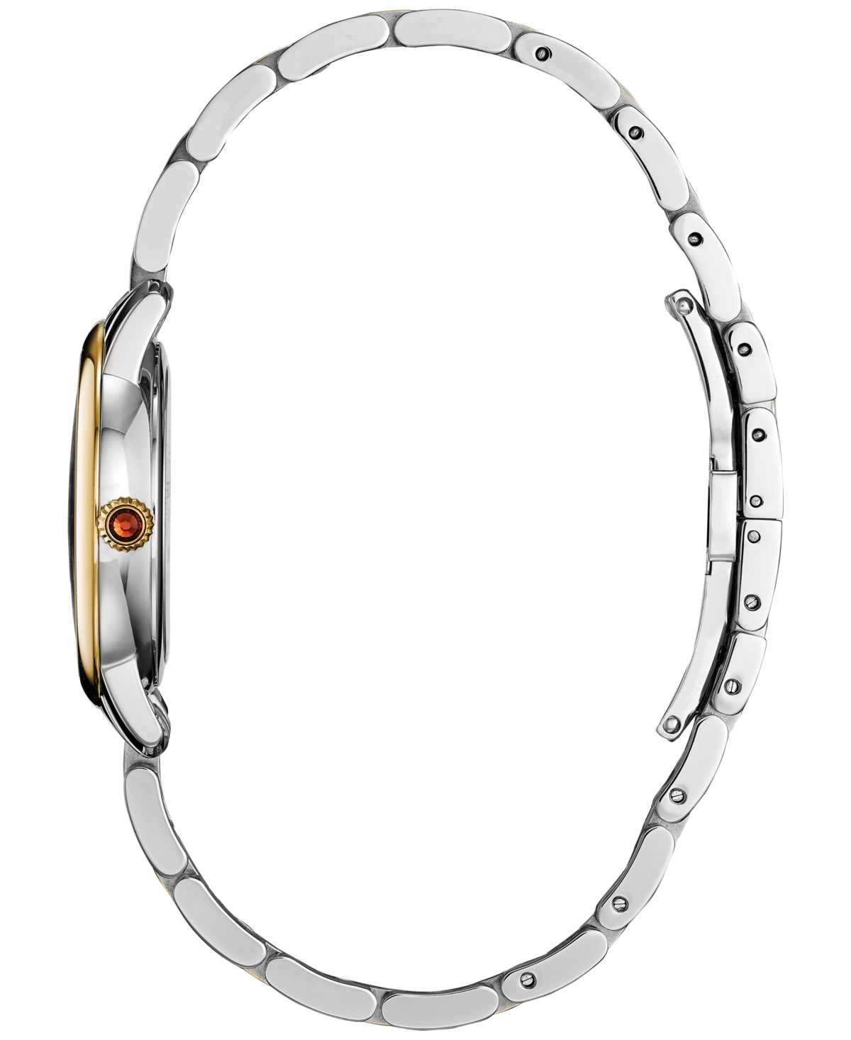 Shop Frederique Constant Women's Swiss Slimline Diamond (1/20 Ct. T.w.) Two-tone Stainless Steel Bracelet Watch 30mm In Two Tone