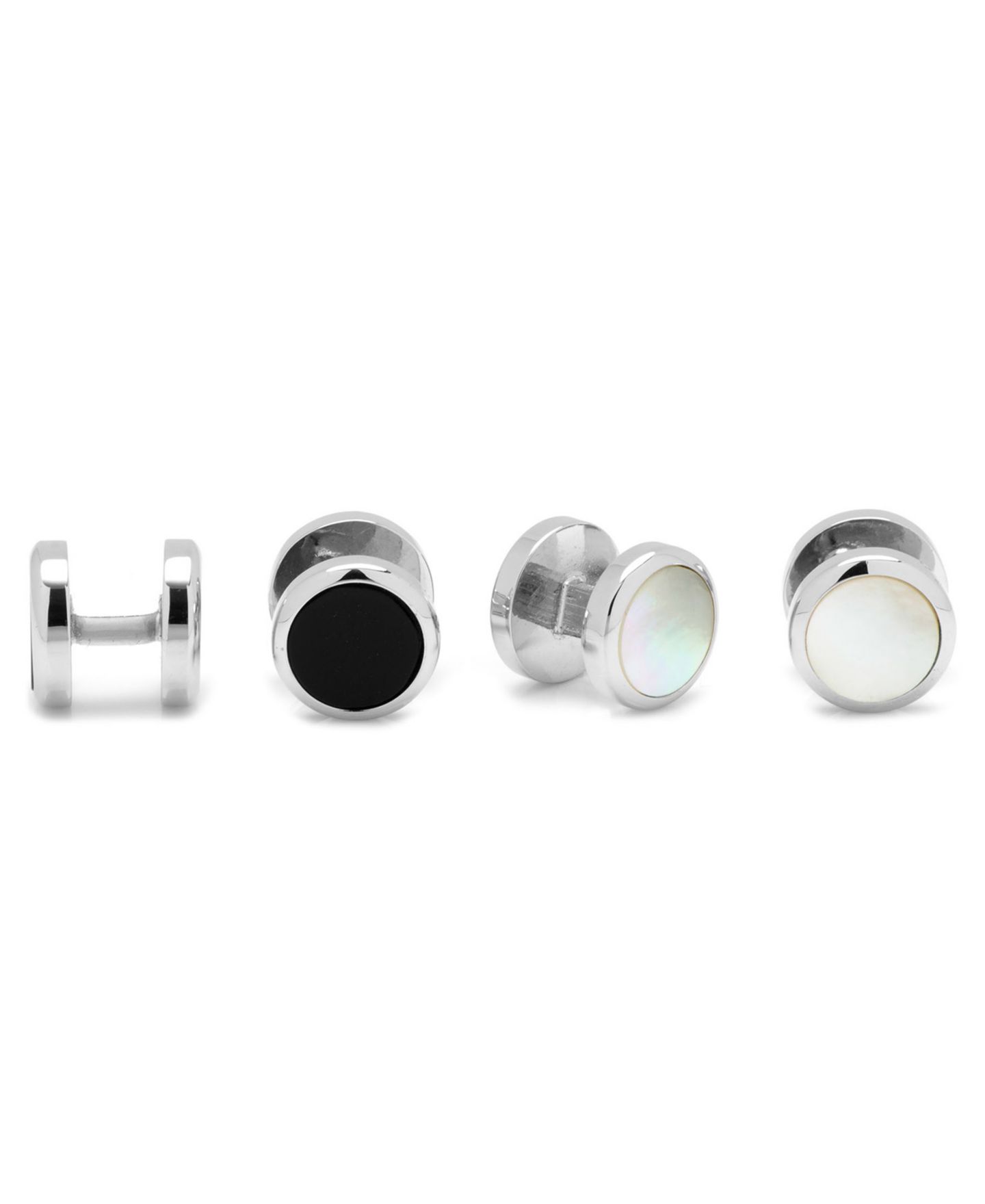 Мужские серьги Ox & Bull Trading Co. Double Sided Round Beveled 4 Piece Set — фото 2