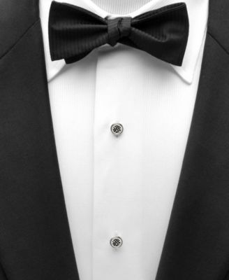 Men's Checker Cufflink and Stud Set