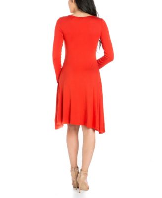 Women's Classic Long Sleeve Flared Mini Dress