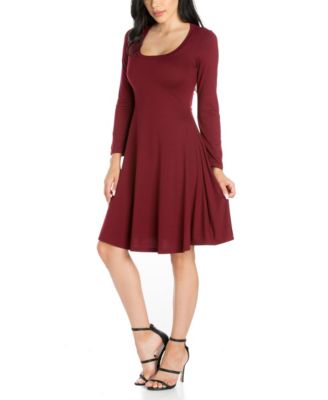 Women's Classic Long Sleeve Flared Mini Dress