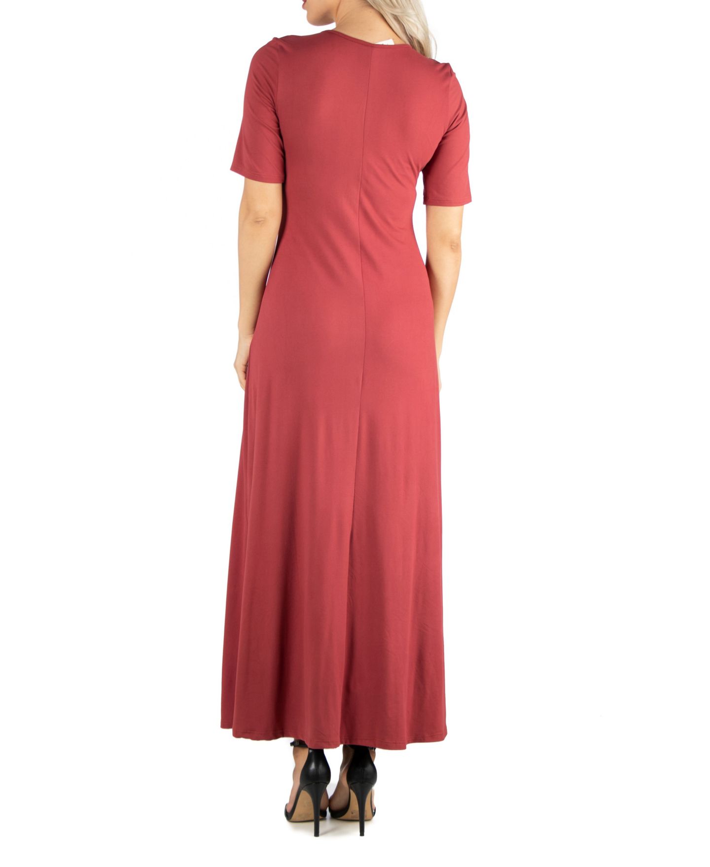 Женское платье 24seven Comfort Apparel Casual Maxi, цвет: Кирпичный — фото 2