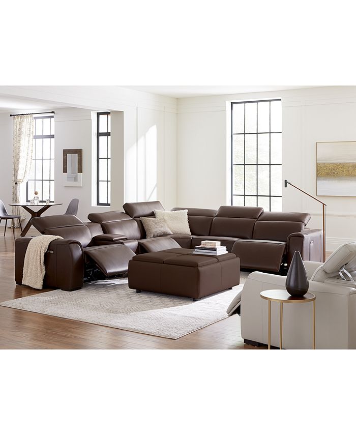 Furniture CLOSEOUT! Dallon 3Pc. Leather Sofa with 3 Power Recliners