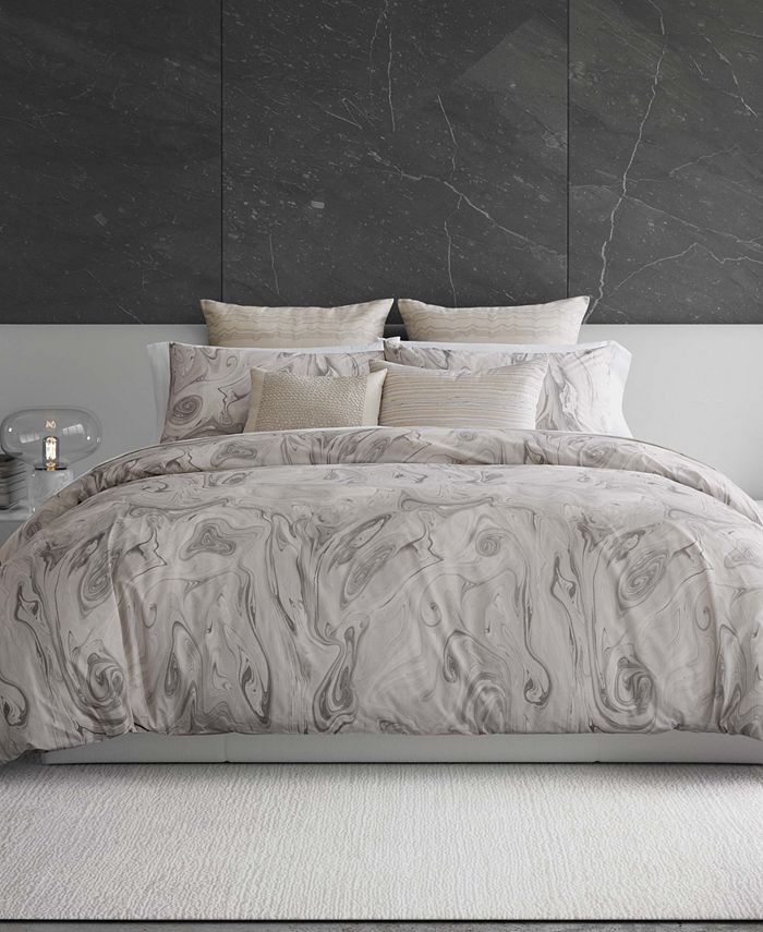 Vera Wang Marbled Duvet Cover King, 92" L x 107" W Macy's