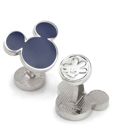 Мужские запонки Disney Mickey Mouse Silhouette Cufflinks, цвет: Синий
