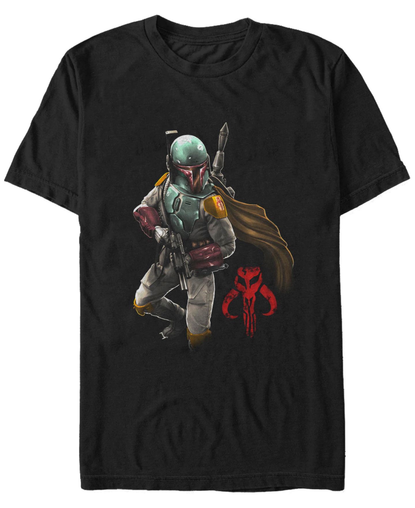 Мужская футболка Fifth Sun Star Wars Mandalorian Warrior Short Sleeve, цвет: Чёрный — фото 1