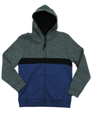Big Boys Osborn Color Block Full Zip Fleece Hoody
