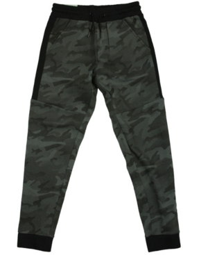 Big Boys Trenton Pieced Side Stripe Camo Knit Jogger Pant