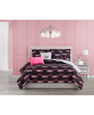 Juicy Couture Hearts Stripe Reversible Comforter Set 5 Piece Twin   18282088 Fpx.tif