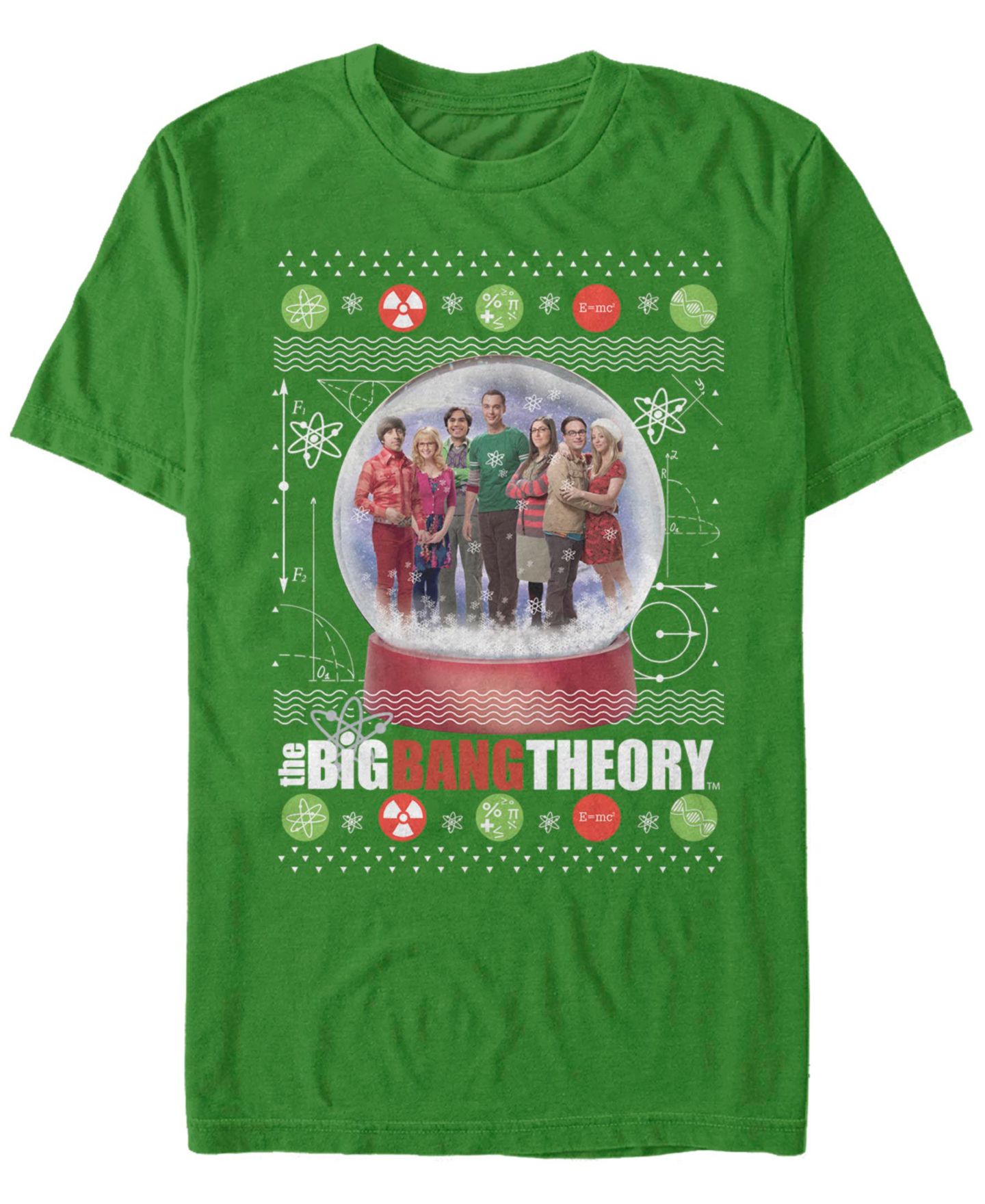 Мужская футболка Fifth Sun Big Bang Theory Snow Globe Short Sleeve, цвет: Меланжевый — фото 1