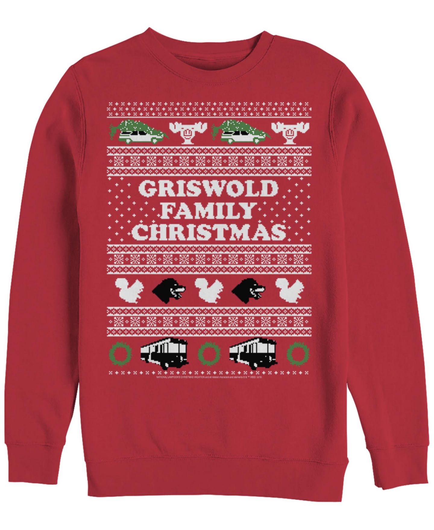 Мужские толстовки Fifth Sun National Lampoon Christmas Vacation Griswold, цвет: Красный — фото 1