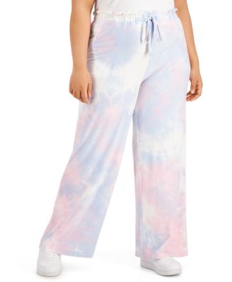 Derek Heart - Trendy Plus Size Tie-Dye Palazzo Pants