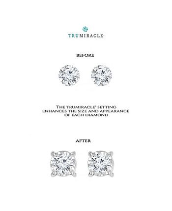 TruMiracle - Diamond Stud Earrings (3/4 ct. t.w.) in 14k White or Yellow Gold