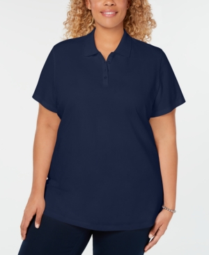 Karen Scott Plus Size Cotton Polo Shirt Created for Macy's
