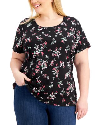Karen Scott - Plus Size Printed Top