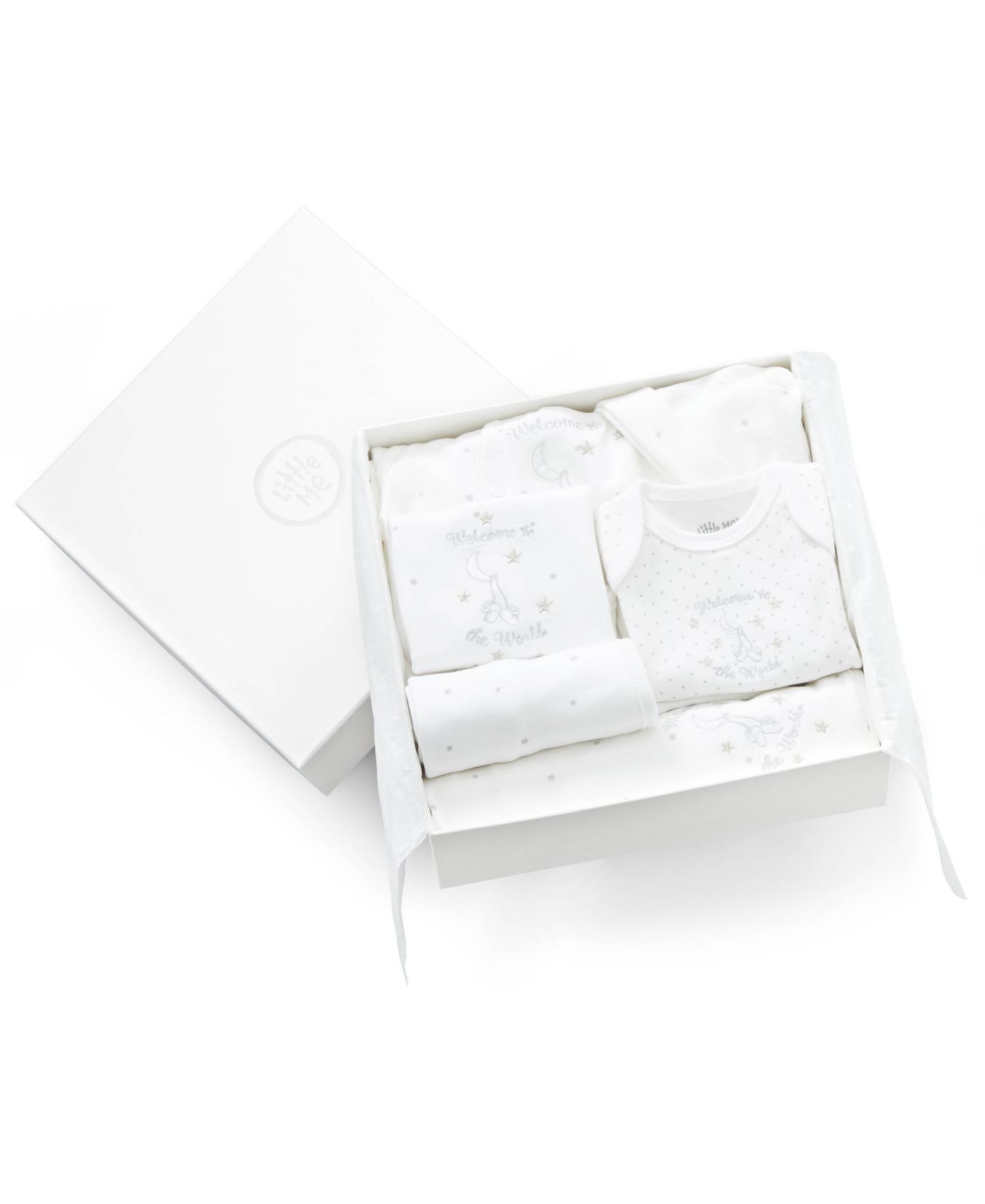 Baby Boys or Baby Girls Welcome To The World Cotton Gift Set, 6 Piece Set