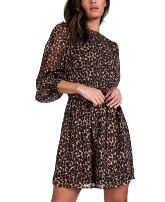 macy's leopard print dress