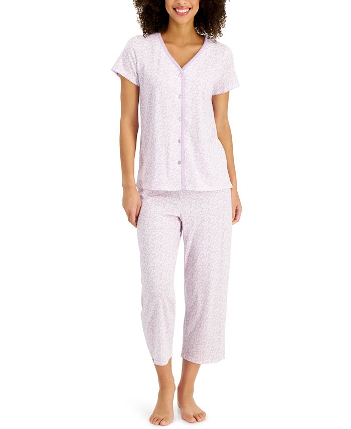 Charter Club Cotton Capri Pajama Set, Created for Macy's - Macy's