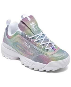 image of Fila Big Girls Disruptor Ii Glimmer Casual Sneakers from Finish Line
