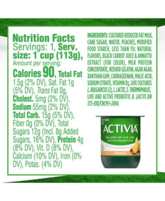 Activia Probiotic Lowfat Yogurt Variety Pack, 4 oz, 24 Count