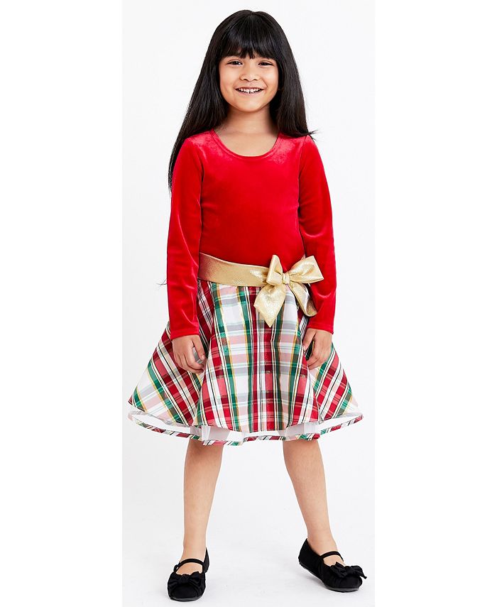 Bonnie jean 2025 red plaid dress