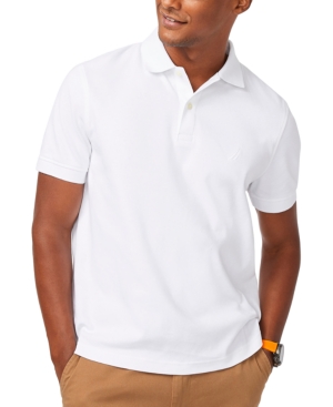 Nautica Men's Solid Cotton Interlock Polo