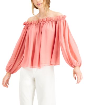 macys one shoulder tops