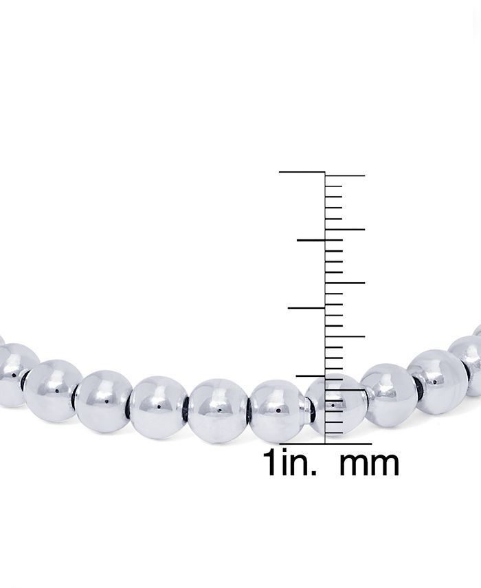 Macy's Silver Plate Bead Bracelet Macy's