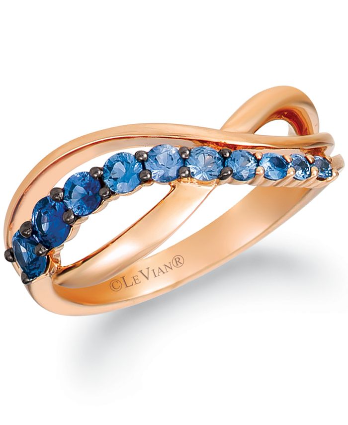 Le Vian Ombré Sapphire (5/8 ct. t.w.) Statement Ring in 14k Rose Gold & Reviews Rings