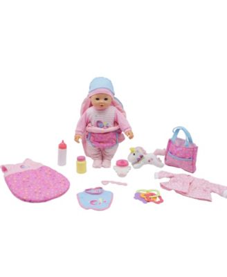 Dream Collection 16" Toy Baby Doll Traveling Set