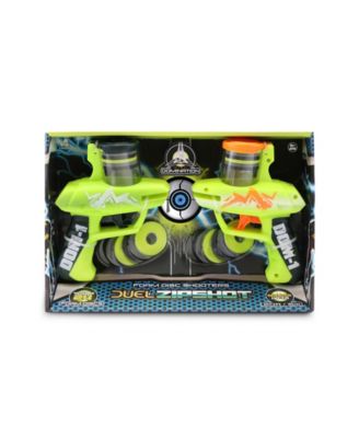 Disc Domination Duel Zip Shot with Foam Disc Shooters - 2 Shooters