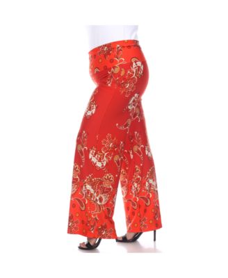 Plus Size Floral Paisley Printed Palazzo Pants
