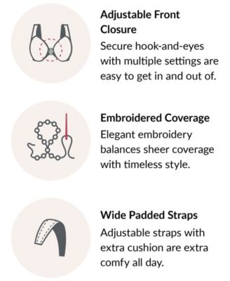 Women's Full Figure Plus Size MagicLift Front Close Support Bra 1200