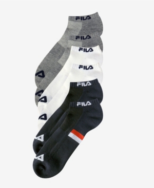 Fila Men's Color Block Half Cushion Quarter Pack of 6