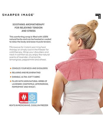 Sharper Image Heated Neck and Shoulder Aromatherapy Lavender Scented  Hot/Cold Body Wrap