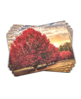 Pimpernel Crimson Trees Placemats, Set of 4 - Macy's