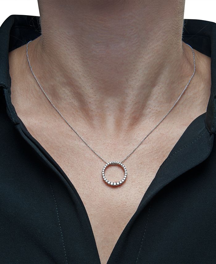 Wrapped in Love Diamond Circle 20" Pendant Necklace (1/2 ct. t.w.) in