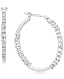 Diamond Hoop Earrings (1 ct. t.w.) in Platinum, Created for Macy's