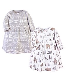 Girl Holiday Cotton Dresses, Pack of 2