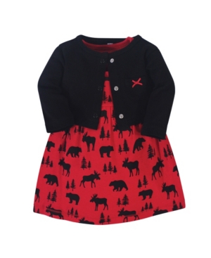 Hudson Baby Girl Dress and Cardigan Set