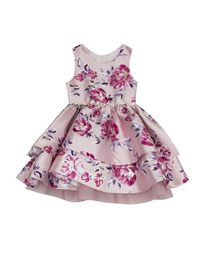 Rare Editions Toddler Girls Printed Foil Dress - Macy's