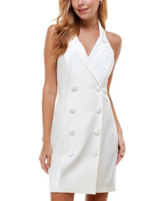 City Studios - Juniors' Halter Tuxedo Dress