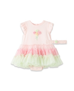 Little Me Baby Girls Bouquet Tutu Dress and Head Band Set 2 Piece