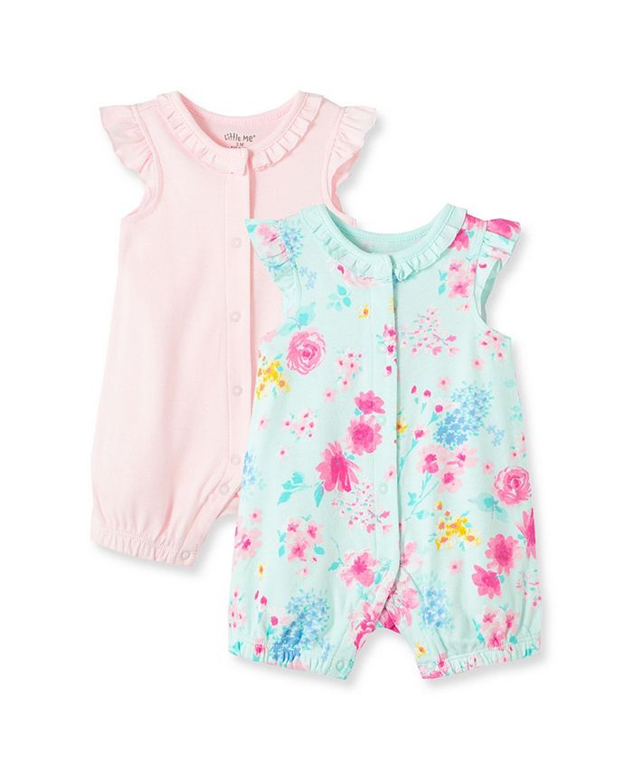 Little Me Baby Girls Watercolor Rompers Pack of 2 Macy s