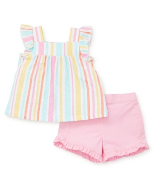 Little Me Baby Girls Woven Top and Shorts Play Set 2 Piece