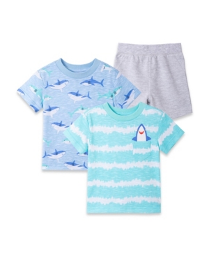 Little Me Baby Boys Shark T-shirt and Shorts Play Set 3 Piece