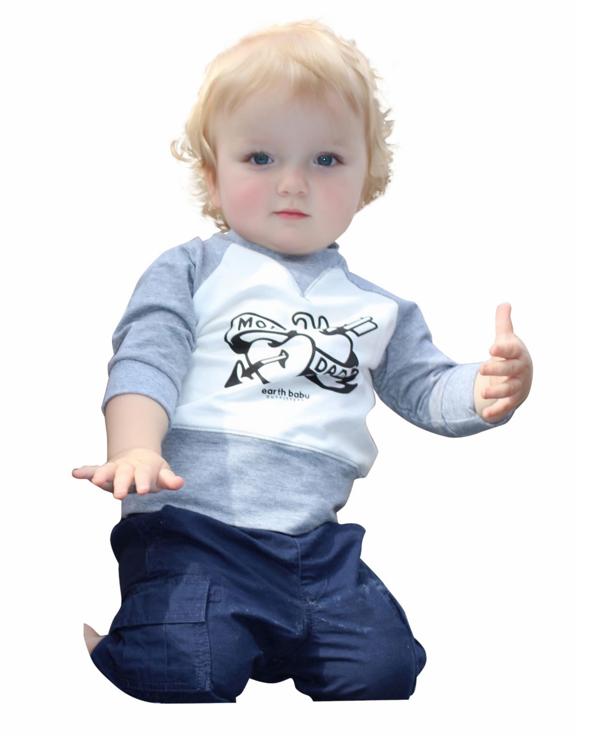Baby Boys and Girls Organic Cotton Tattoo Sweatshirt