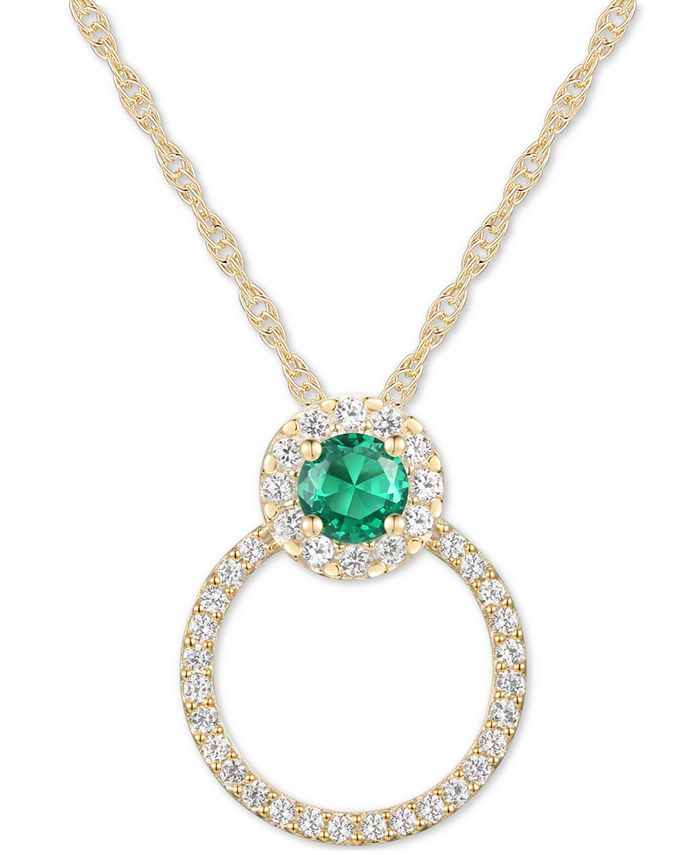 Macy's jewelry emerald necklaces clearance
