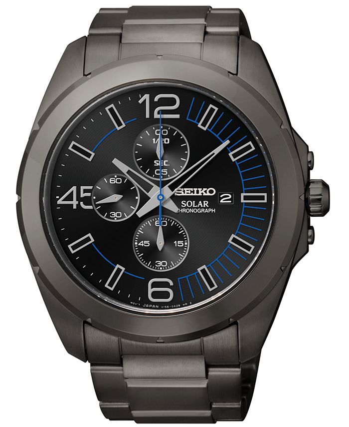 Seiko solar outlet black ion watch